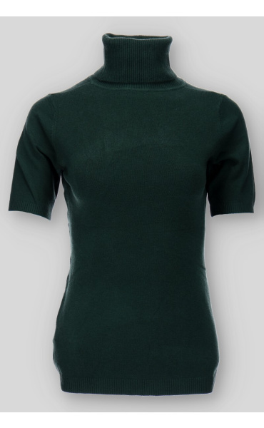 Módní úpletový rolák krátký rukáv N8507