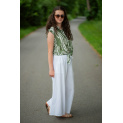 Kalhoty lněné culottes 7635