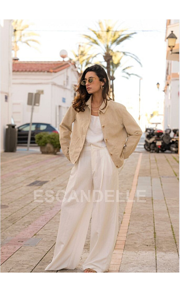 Krátký kabátek imit. broušené kůže Sabina ESC 5221