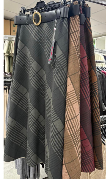 Sukně karo s páskem WAY 23296 B