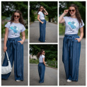Kalhoty široké culottes 1287