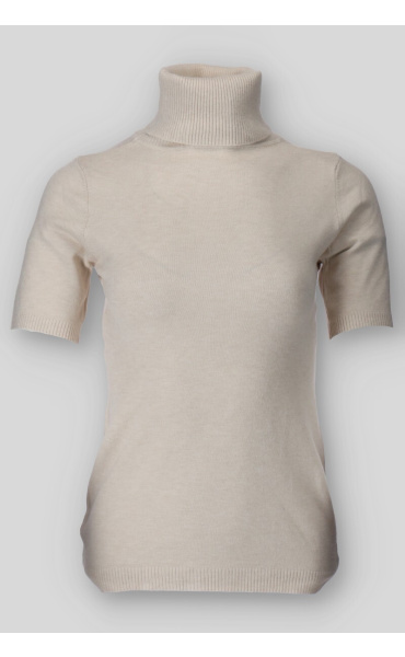 Módní úpletový rolák krátký rukáv N8507