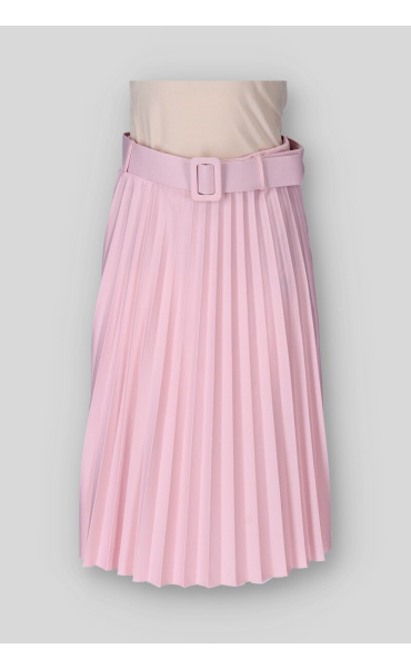 MIDI sukně plisé s páskem 29398