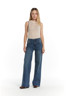 Kalhoty džínové wide-leg 3D-9231