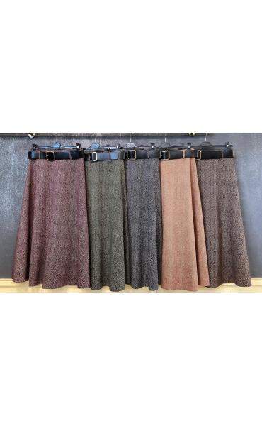 Sukně vzor s páskem WAY 23296 D