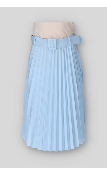 MIDI sukně plisé s páskem 29398