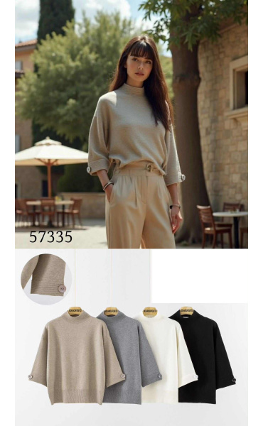 Svetr oversize s 3/4 rukávem 57335