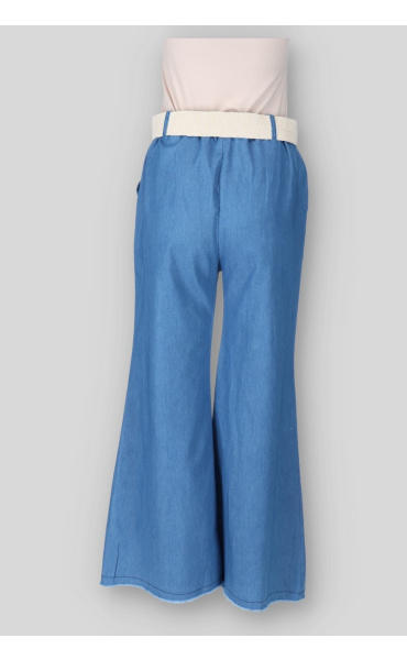 Kalhoty džínové široké s páskem 26030