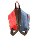 Stylový džínový batoh kůže 5883 Itálie