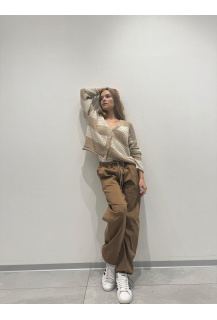 Módní propínací svetr PRUH 13007