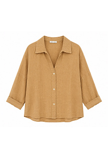 Stylová lněná oversized košile 12544