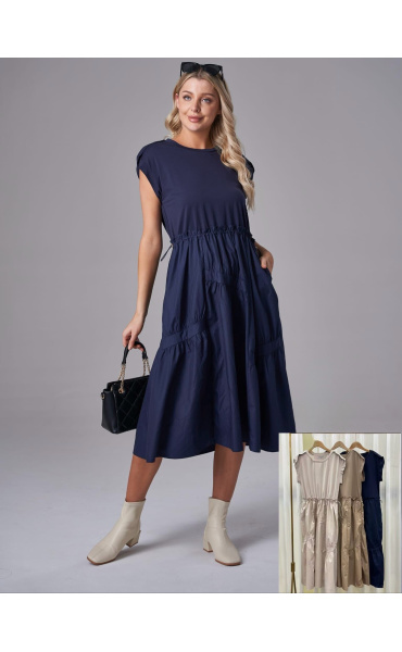 Kombinované šaty volánové MC 23310