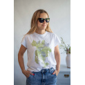 Triko velký květ krátký rukáv M300488