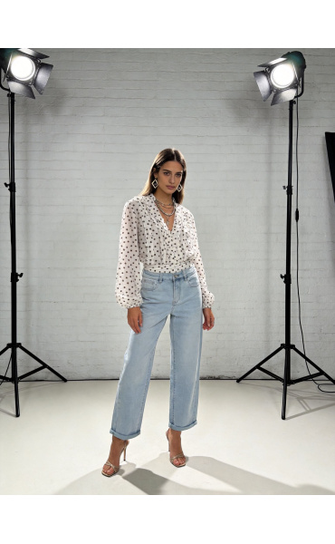 Kalhoty džínové WIDE-LEG 3D-9345