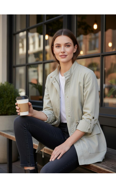 Stylová parka džínová CIMINY C10968