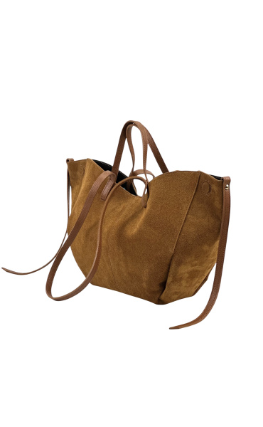 Velká kabelka z broušené kůže 650-c Itálie